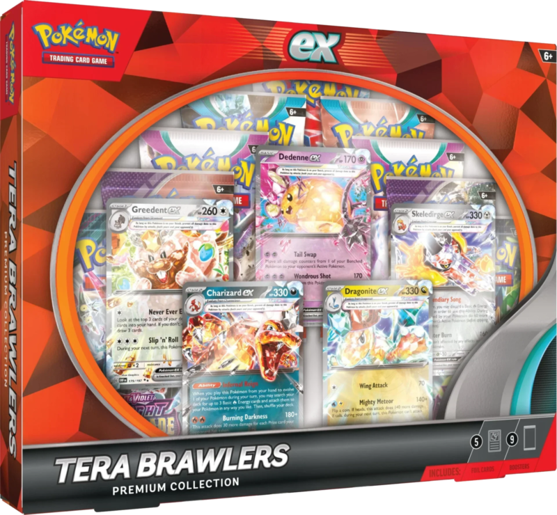Pokemon TCG – Scarlet & Violet –  Tera Brawlers Premium Collection Box
